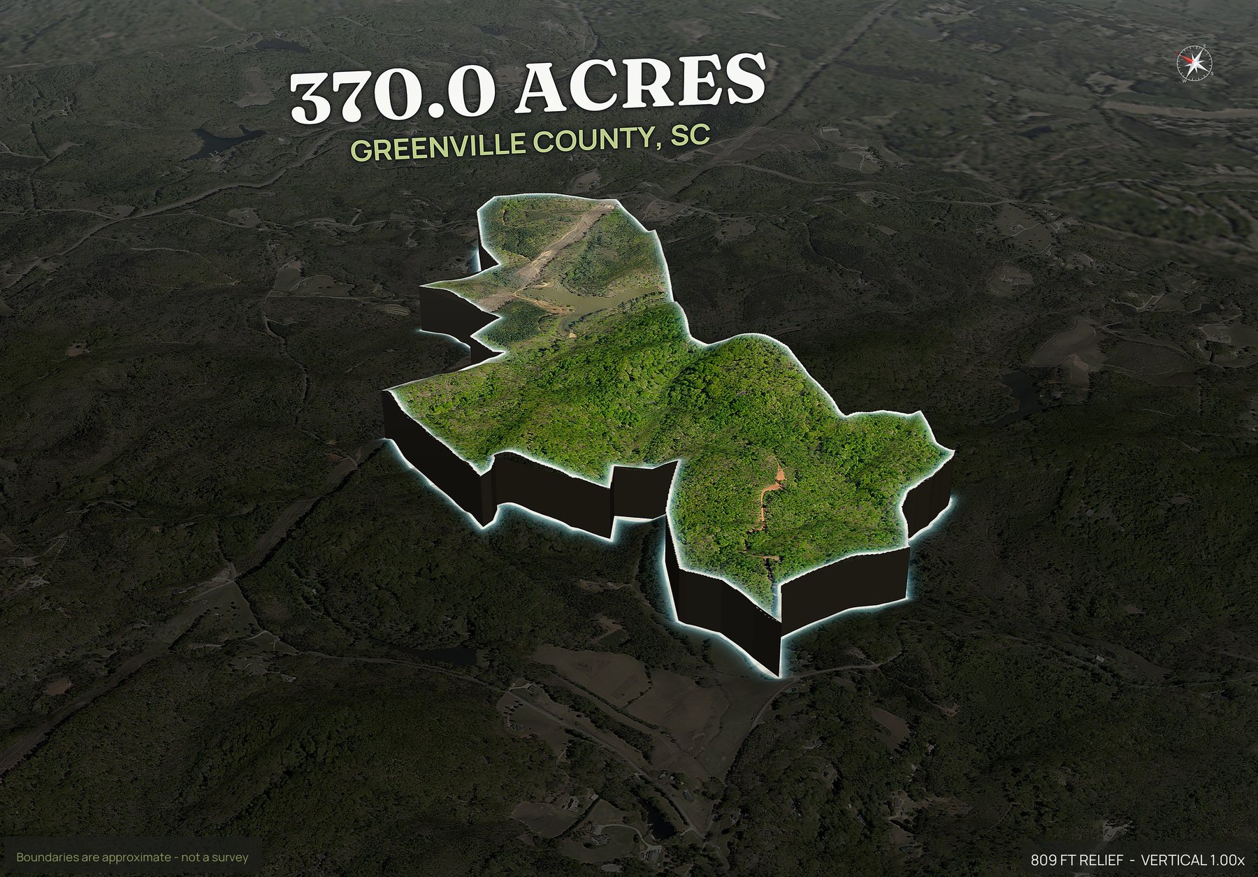 Pop-out of a South Carolina land parcel
