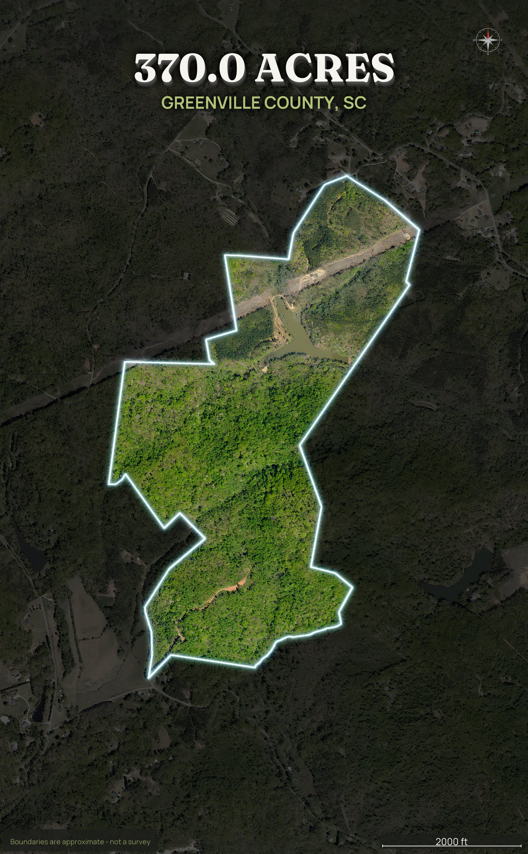 Spotlight top-down of a South Carolina land parcel