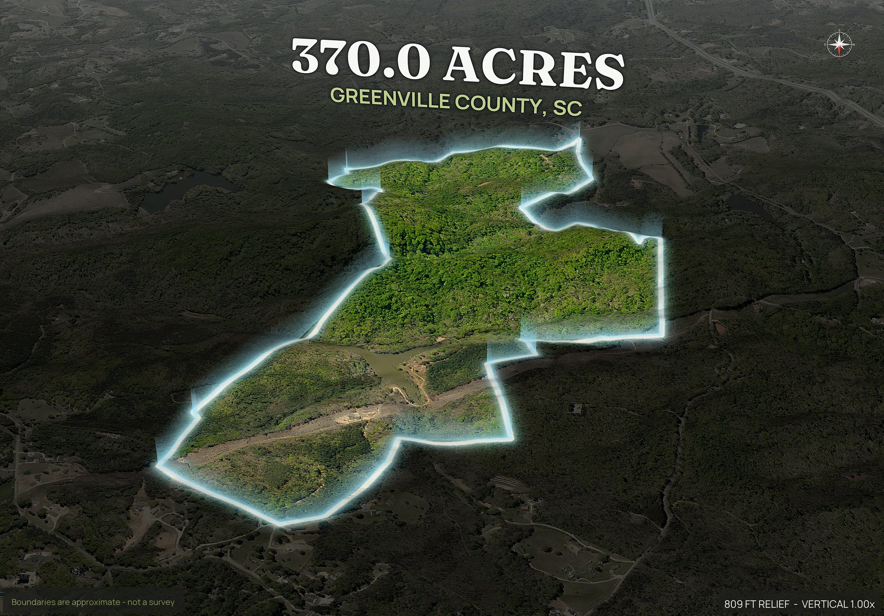 Spotlight, north of a South Carolina land parcel