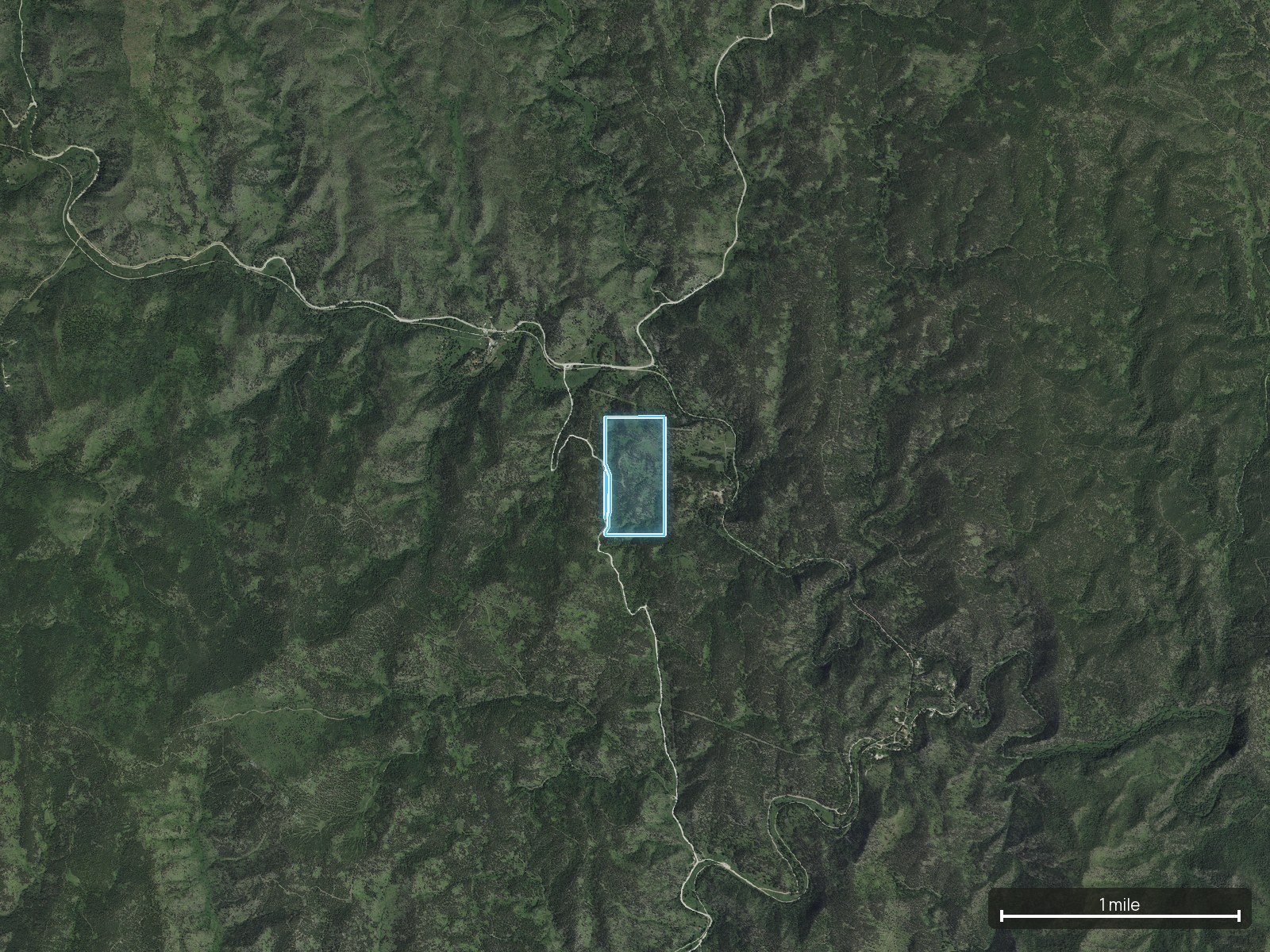 Context map of a South Dakota land parcel