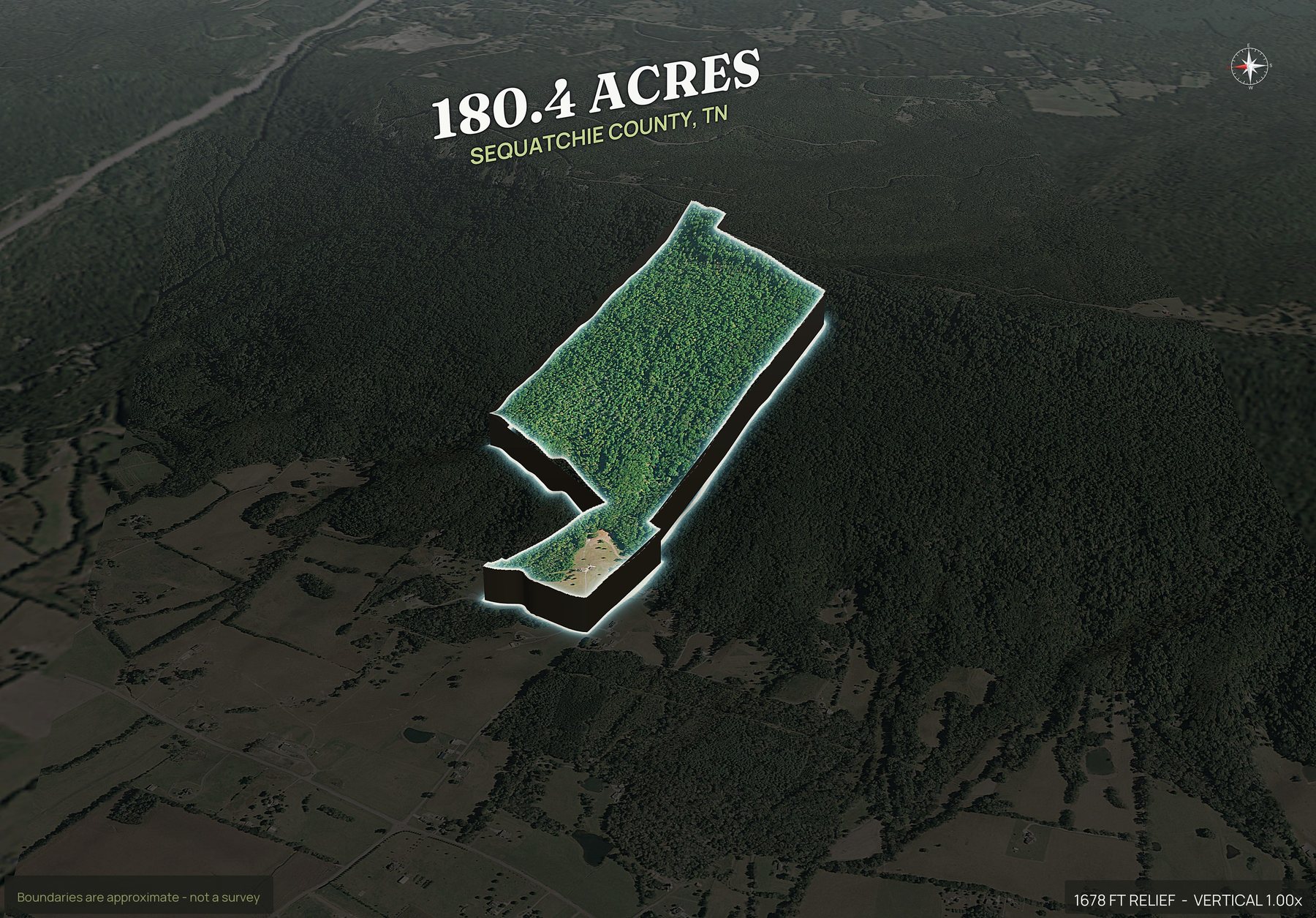 Pop-out of a Tennessee land parcel