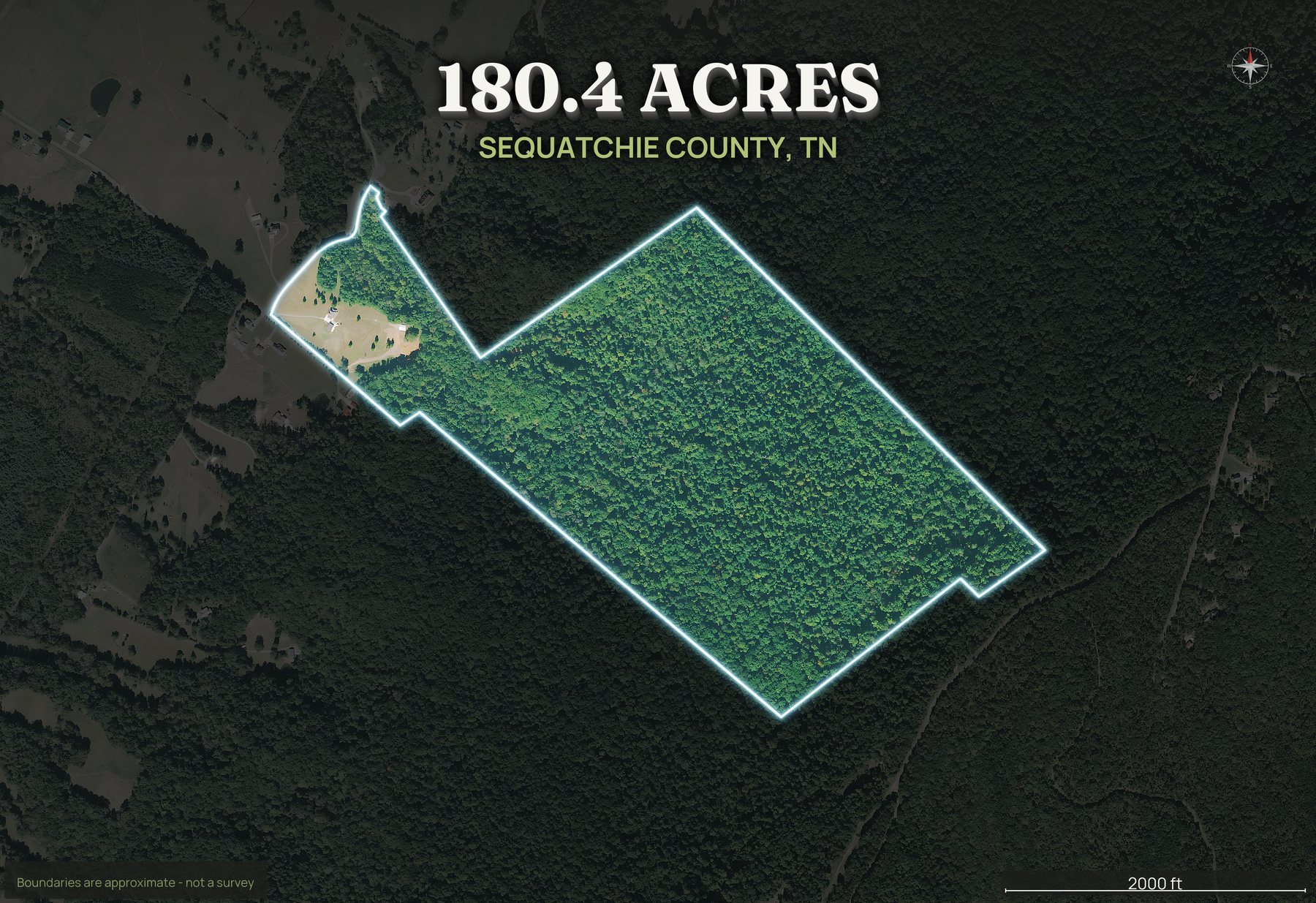 Spotlight top-down of a Tennessee land parcel