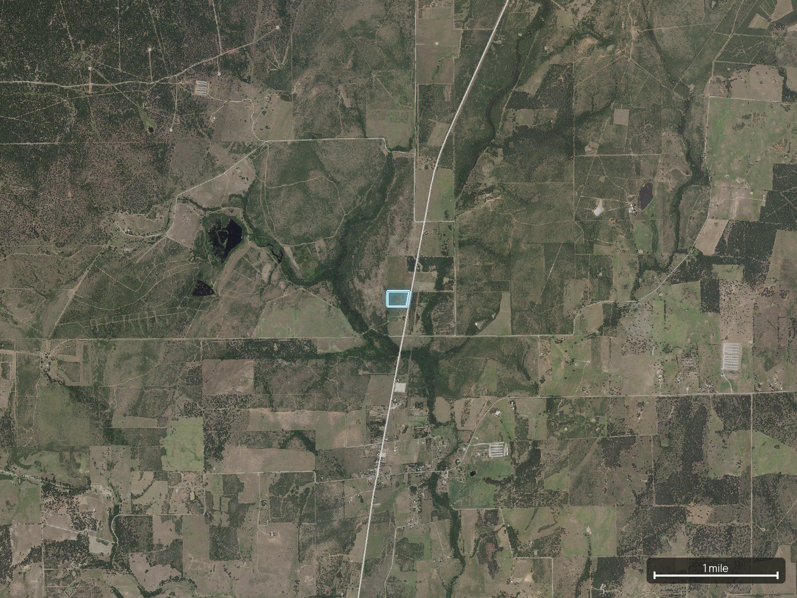 Context map of a Texas land parcel