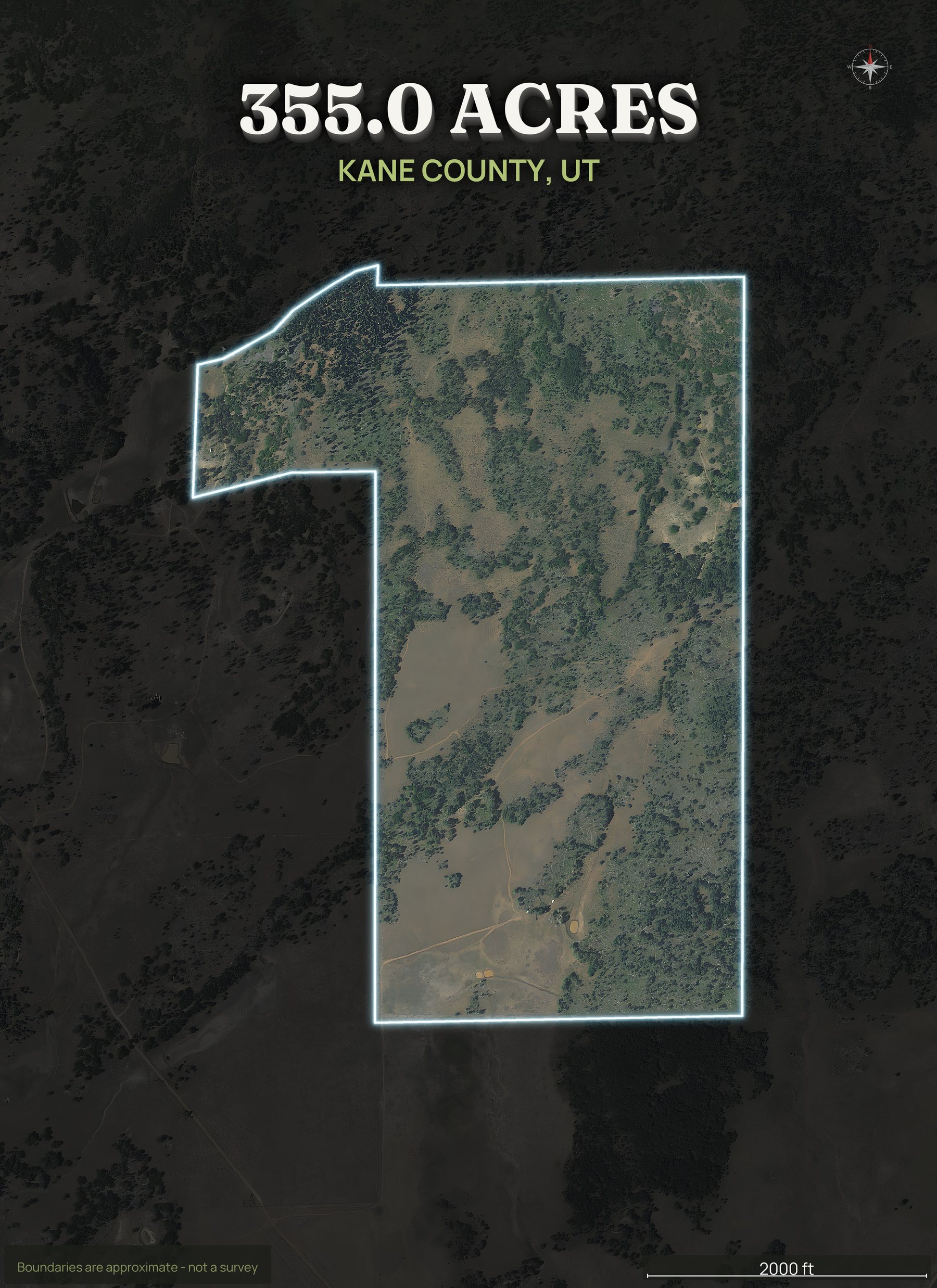 Spotlight top-down of an Utah land parcel