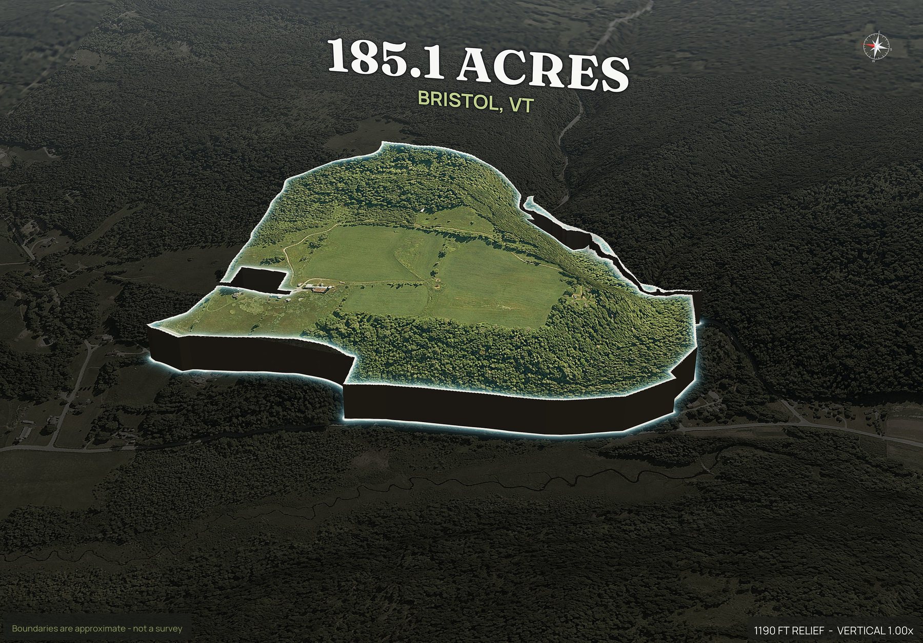 Pop-out of a Vermont land parcel