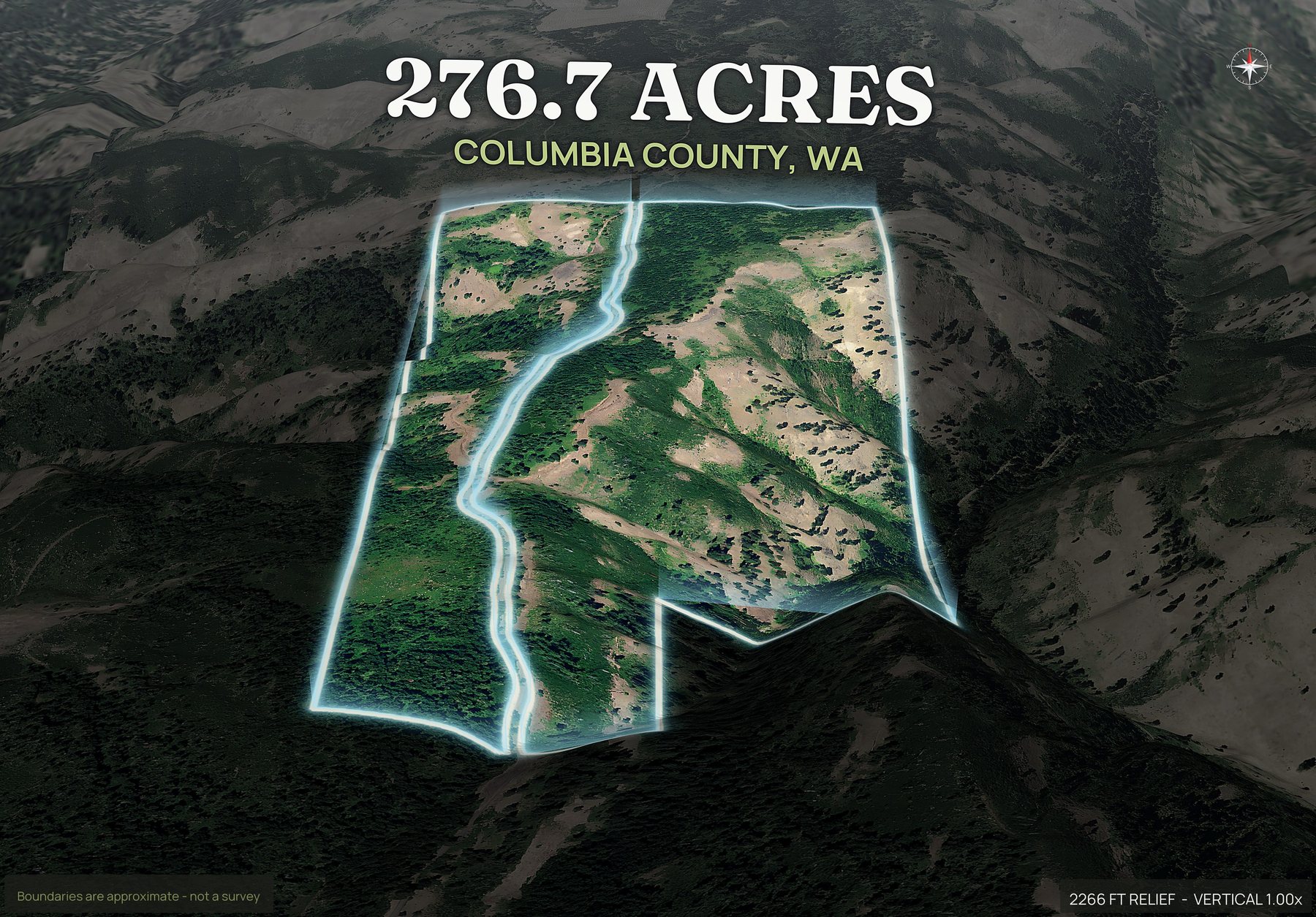 Spotlight, south of a Washington land parcel
