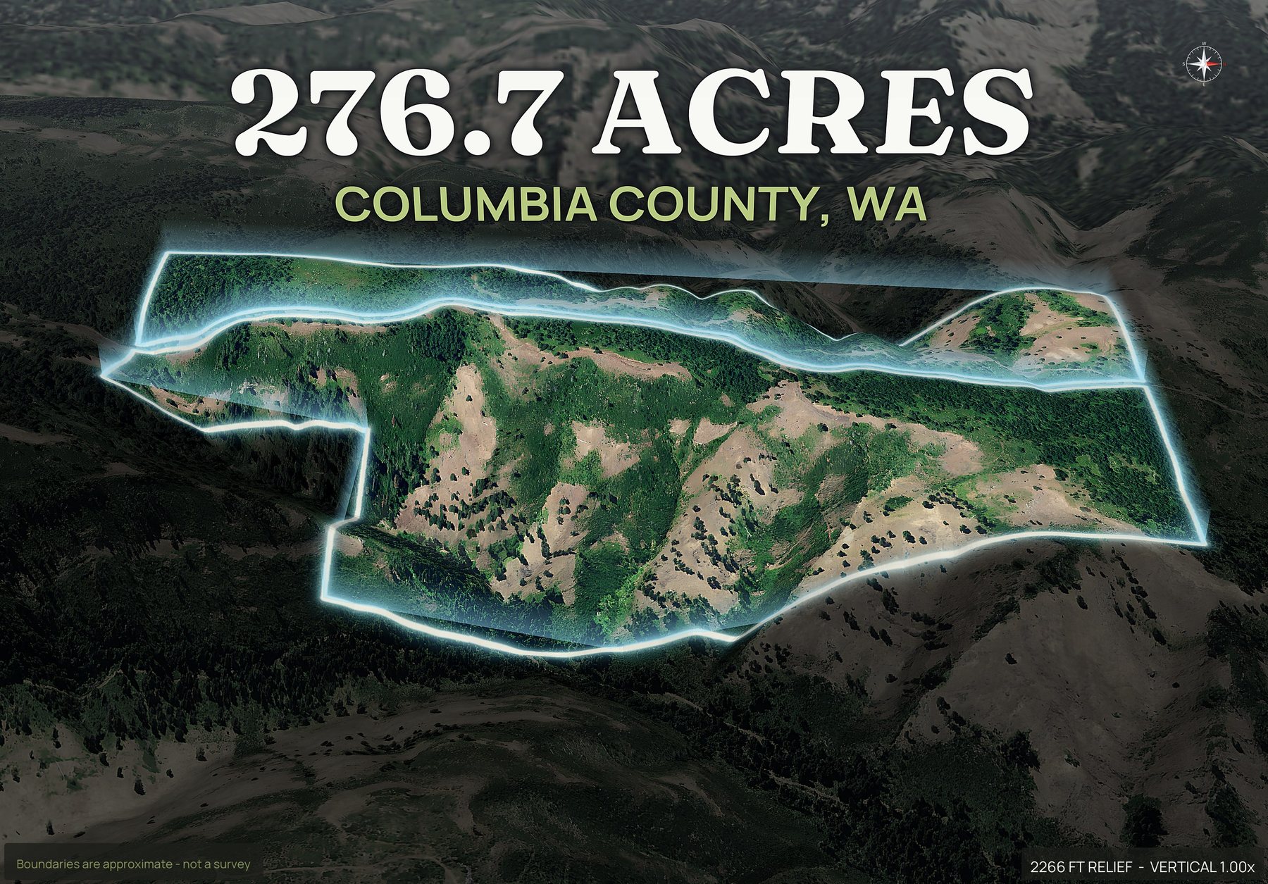 Spotlight, east of a Washington land parcel