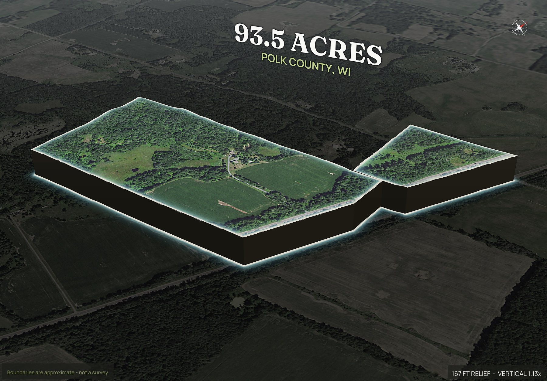 Pop-out of a Wisconsin land parcel