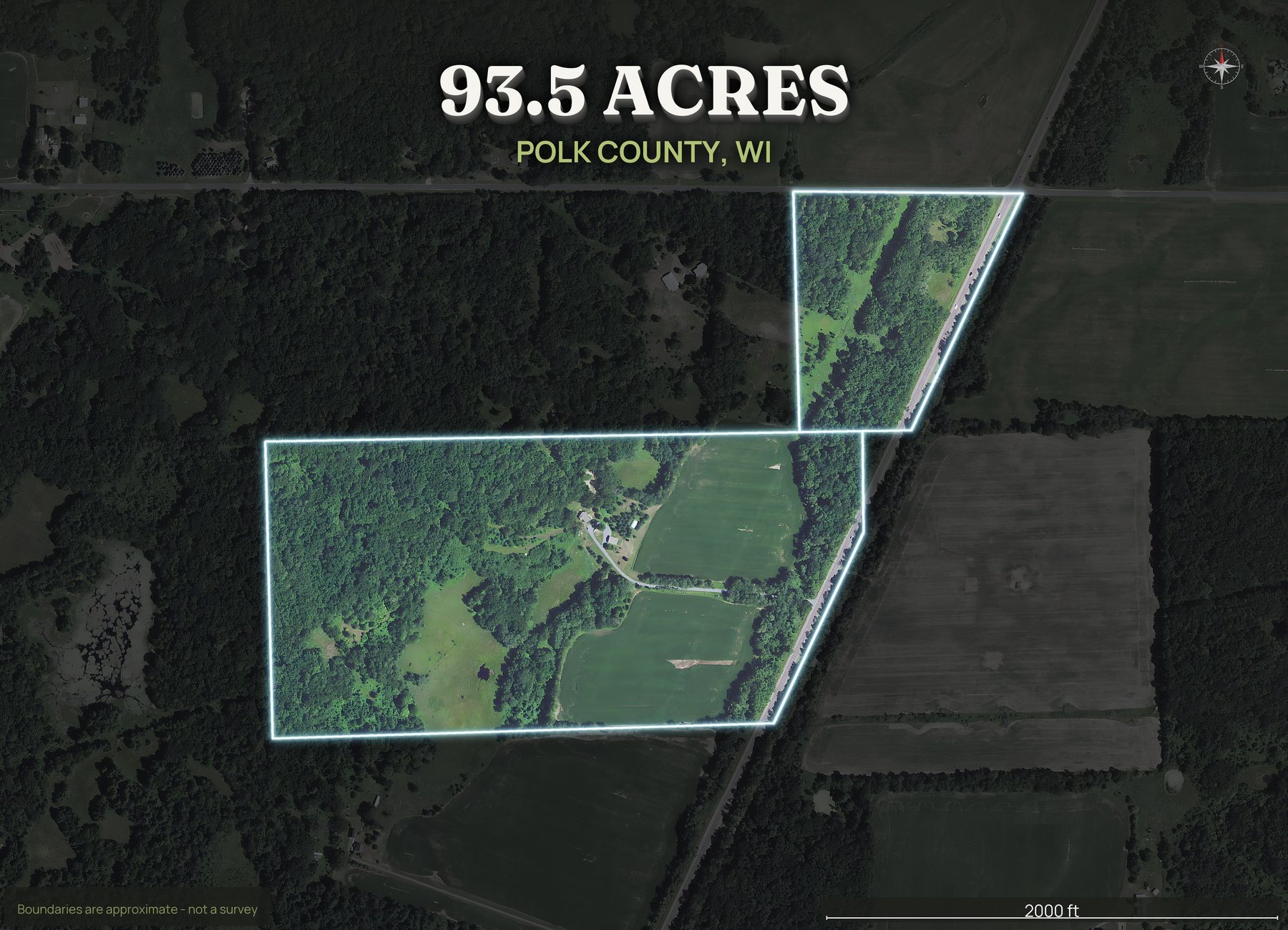 Spotlight top-down of a Wisconsin land parcel