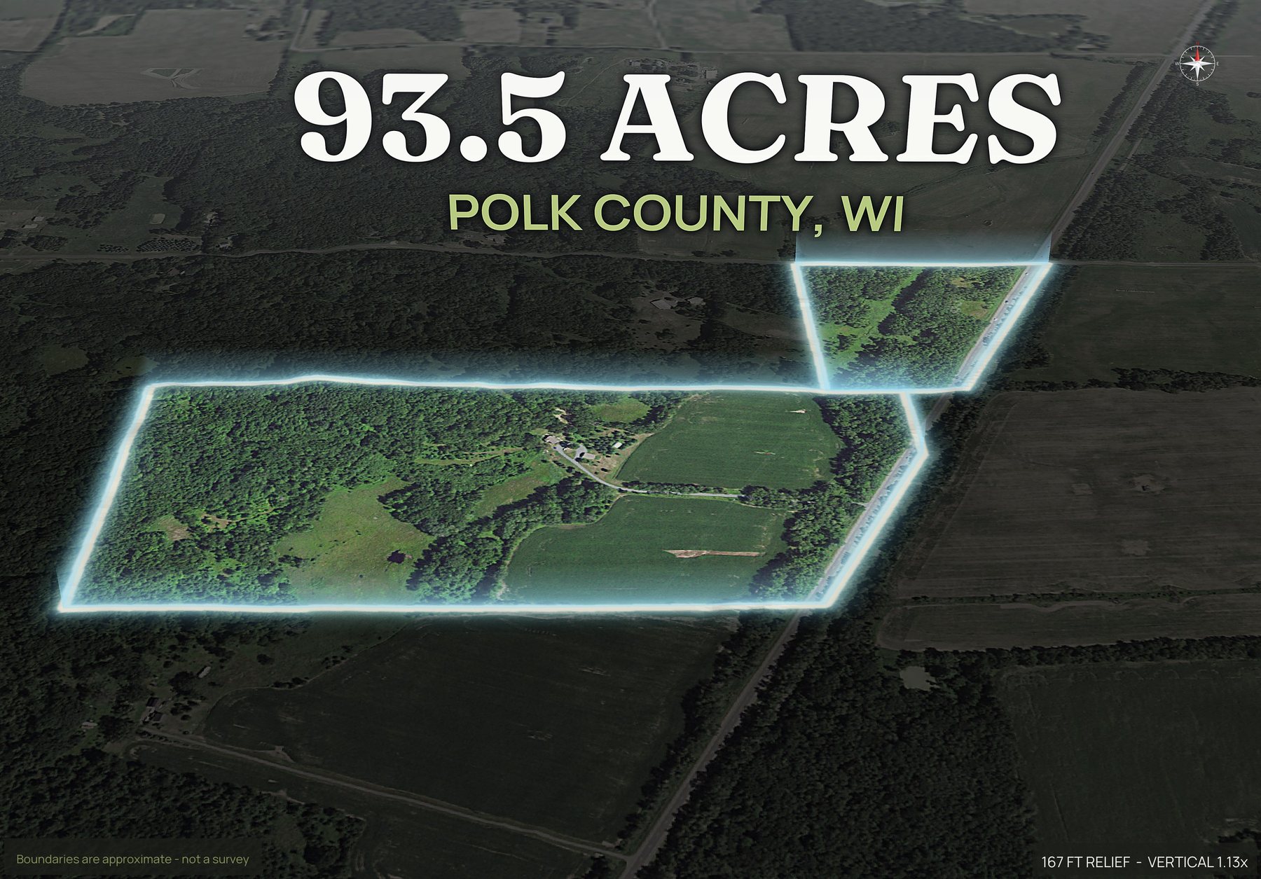 Spotlight, south of a Wisconsin land parcel