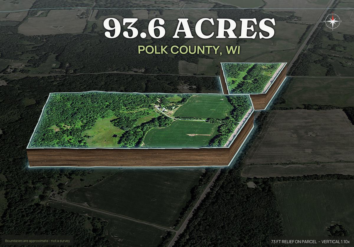 Pop-out of a Wisconsin land parcel lifted out of the ground with dirt walls