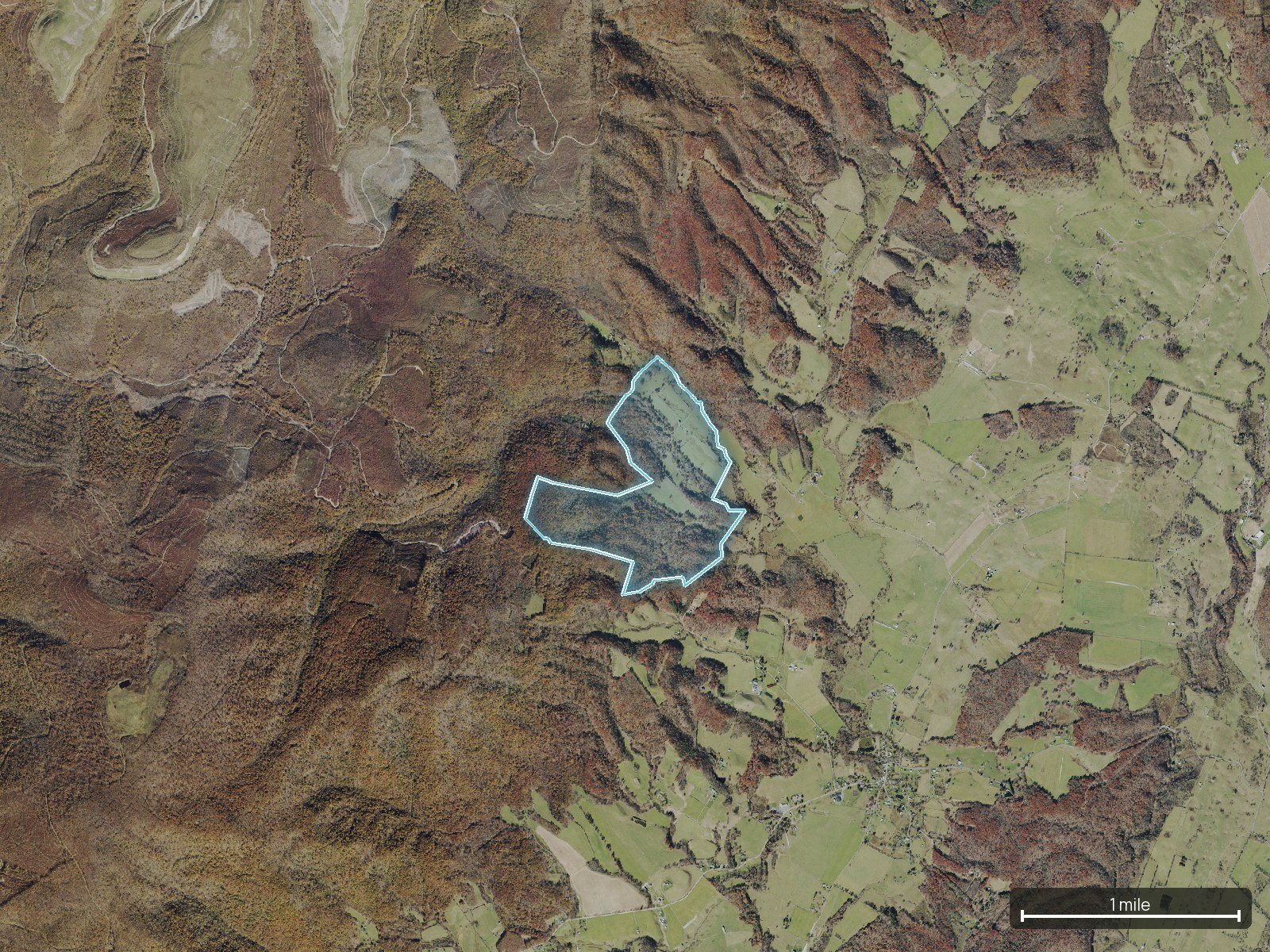 Context map of a West Virginia land parcel