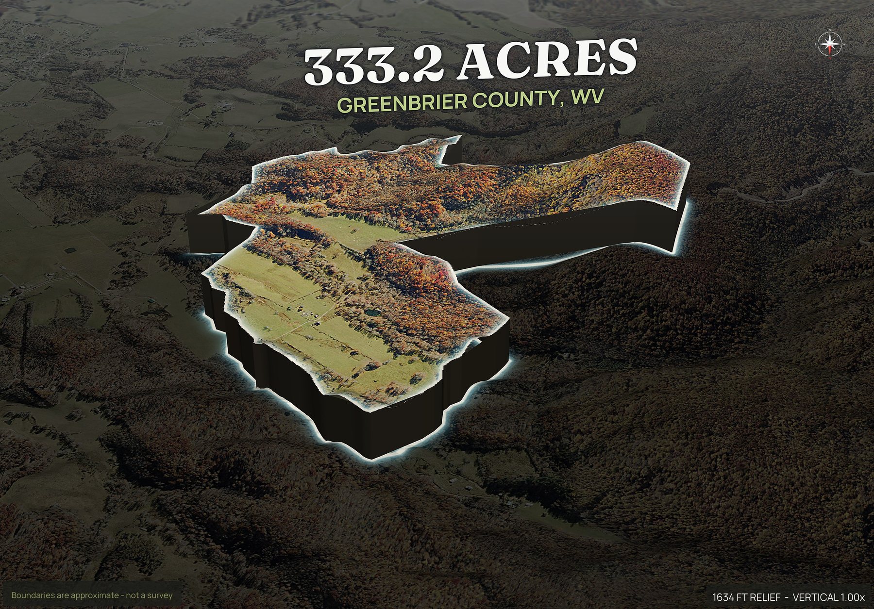 Pop-out of a West Virginia land parcel