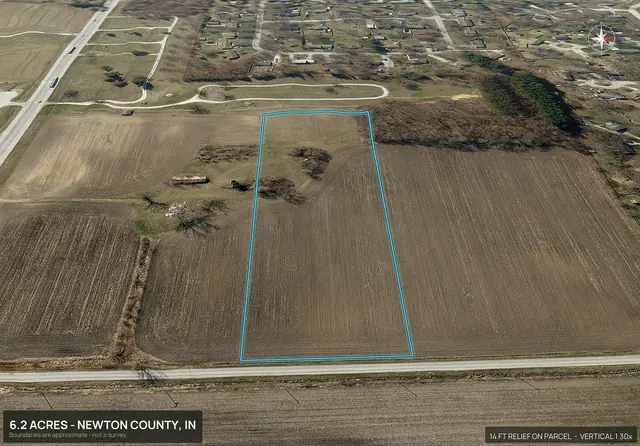 Lot 3 of the Newton County subdivision, 6.19 acres, road view from its own Dirt Flight pack