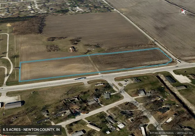 Lot 5 of the Newton County subdivision, 6.52 acres, road view from its own Dirt Flight pack